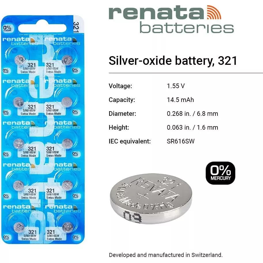 ถ่านนาฬิกา Renata 321 SR616SW 1.55V thumbnail 4