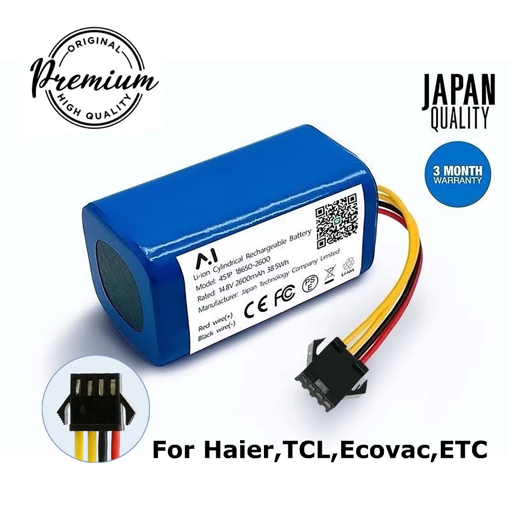 Battery แบตเตอรี่หุ่นยนต์ดูดฝุ่นอัตโนมัติ Battery Li-ion 2600mAh For Mr. Robot Perfect Clean Slim, T