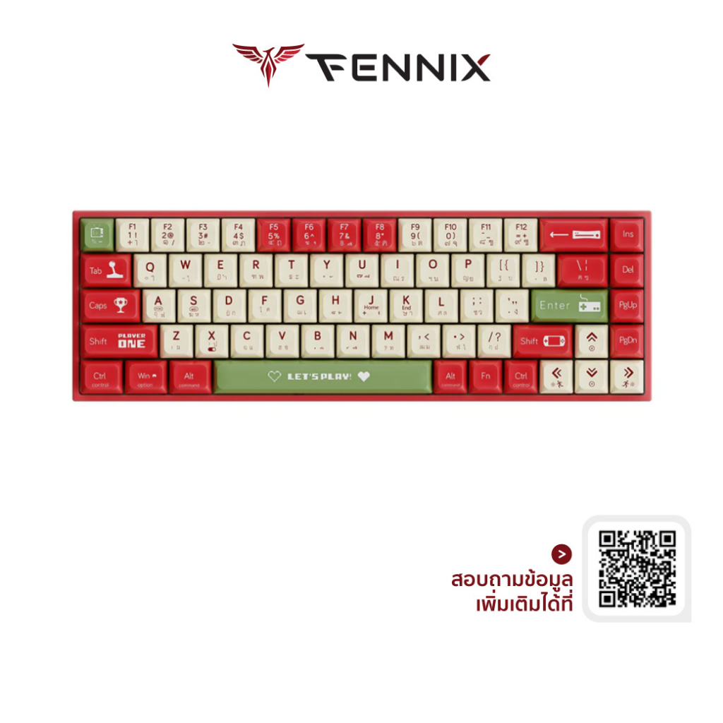 AJAZZ KEYBOARD รุ่น AK680 Lets Play Wireless รับประกันศูนย์ไทย 1 ปี