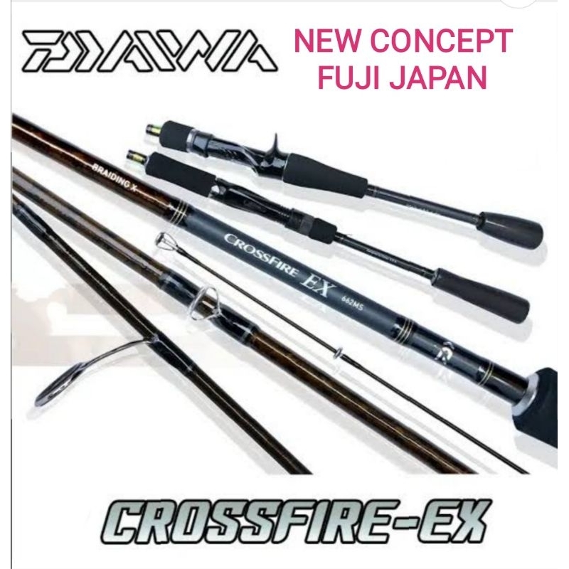 คันตีเหยื่อ​ปลอม​ อุปกรณ์​ตกปลา​ DAIWA MODEL CROSS​FIRE​- EX / CROSS FIRE- X  662'  ฟุต / เบส / สปิน