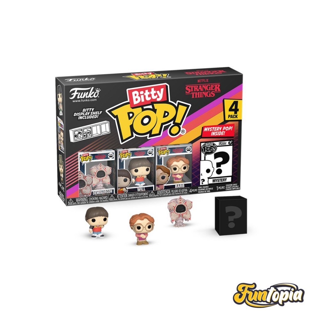 Funko Bitty POP! (83661) - Demogorgon, Will, Barb Bitty POP!: Stranger Things  (Pack 4)
