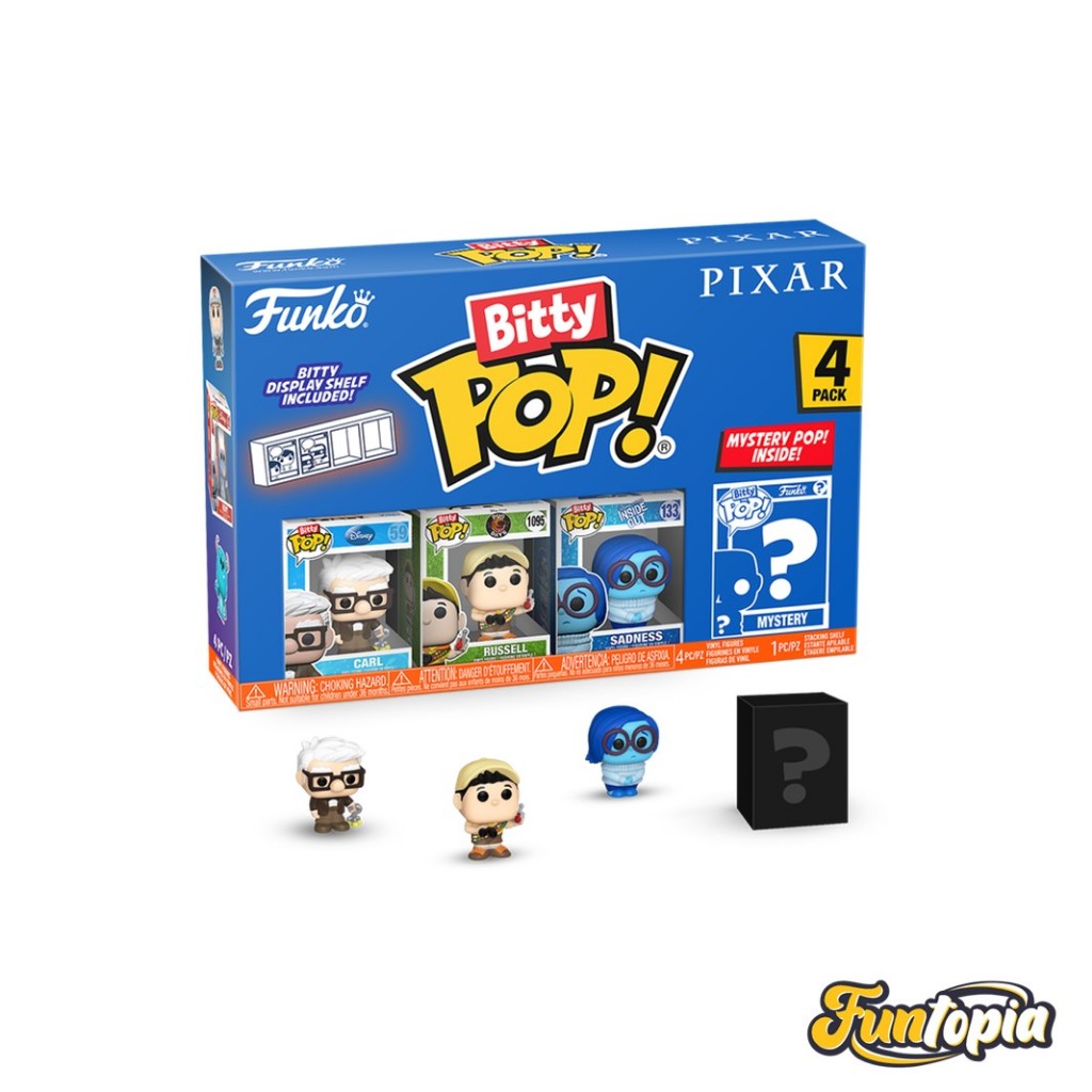 Funko Bitty POP! (75468) - Carl, Russell, Sadness Bitty POP!: Pixar  (Pack 4)