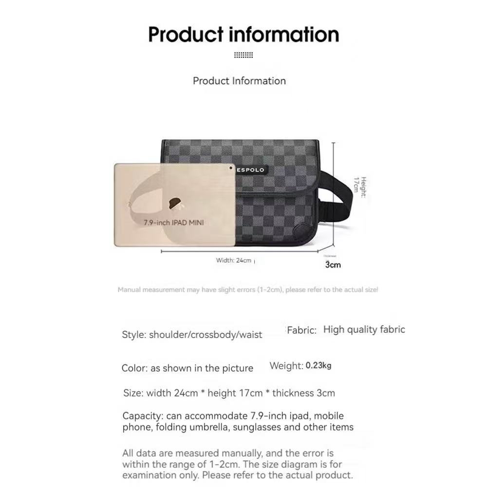 (สินค้าใหม่พร้อมส่ง) กระเป๋าสะพายข้าง Fashion bag สไตล์สปอร์ต หนังPU ของขวัญวาเลนไทน์ผู้ชาย