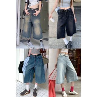 Korean กางเกงขากระบอก ทรงหลวม ขากว้าง ลายเฟดสวย กางเกงยีนส์ …