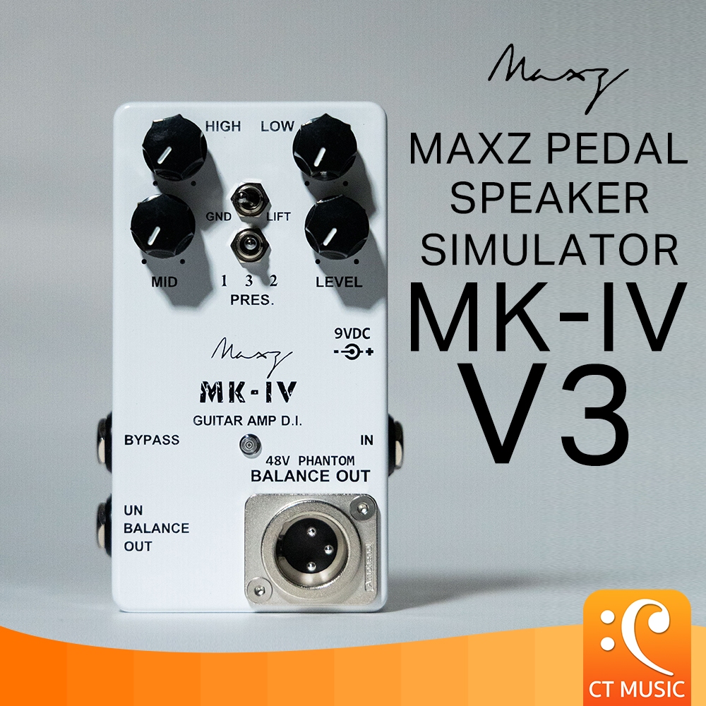 Maxz Pedal Speaker Simulator MK-IV V3 Amp D.I. DI แอมป์ซิม MaxzPedal MKV MaxzPedal MKIV