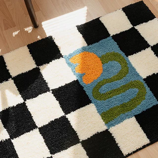 😘พรมตกแต่งห้อง สไตล์วินเทจรุ่น 60's vintage ขนาดข้างเตียง40×120cm(รูปเพื่อการโฆษณาของจิงเล็กกว่า)