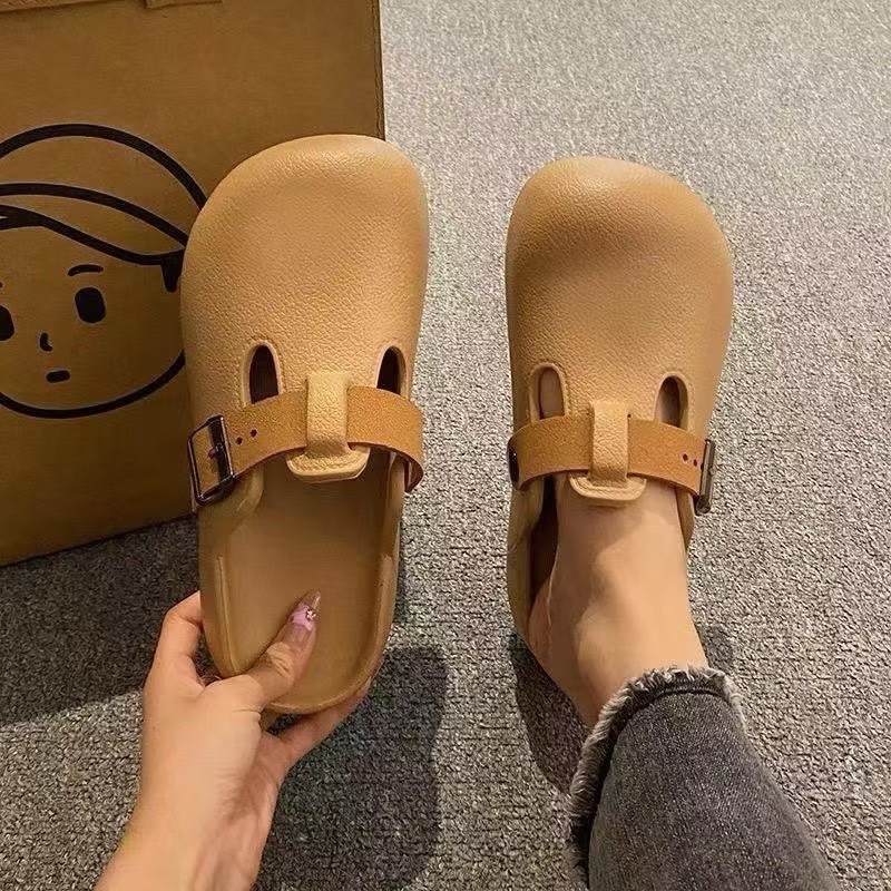 มาใหม่ รองเท้าแตะแฟชั่นมาใหม่ ทรงวินเทจ แบบสวมเปิดส้น พื้นหนา 3 cm. พร้อมส่งจากไทย T321 - รูปที่ 5