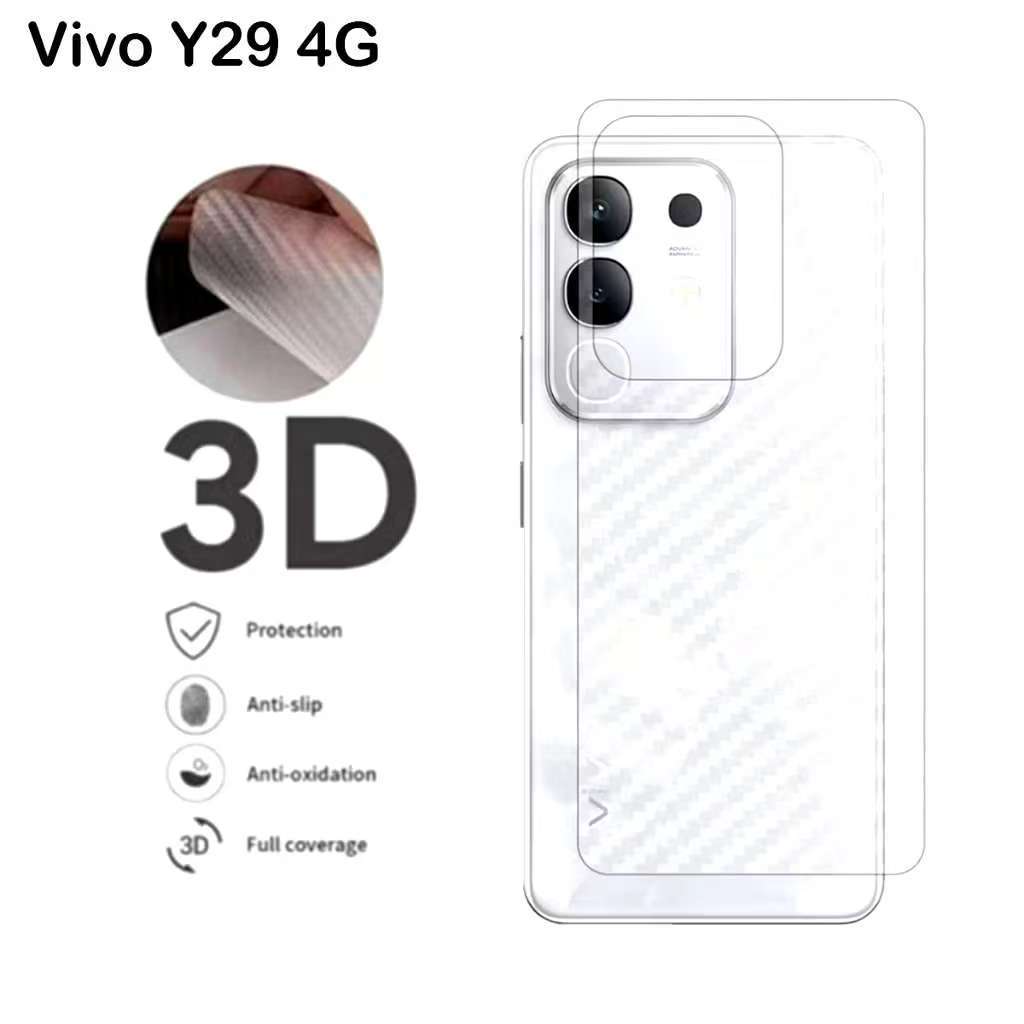 Vivo V50 5G/Vivo Y29/Vivo V40Pro(พร้อมส่งในไทย)ฟิล์มหลังเคฟล่าVivo V40 5G/Vivo V40 Pro 5Gตรงรุ่น