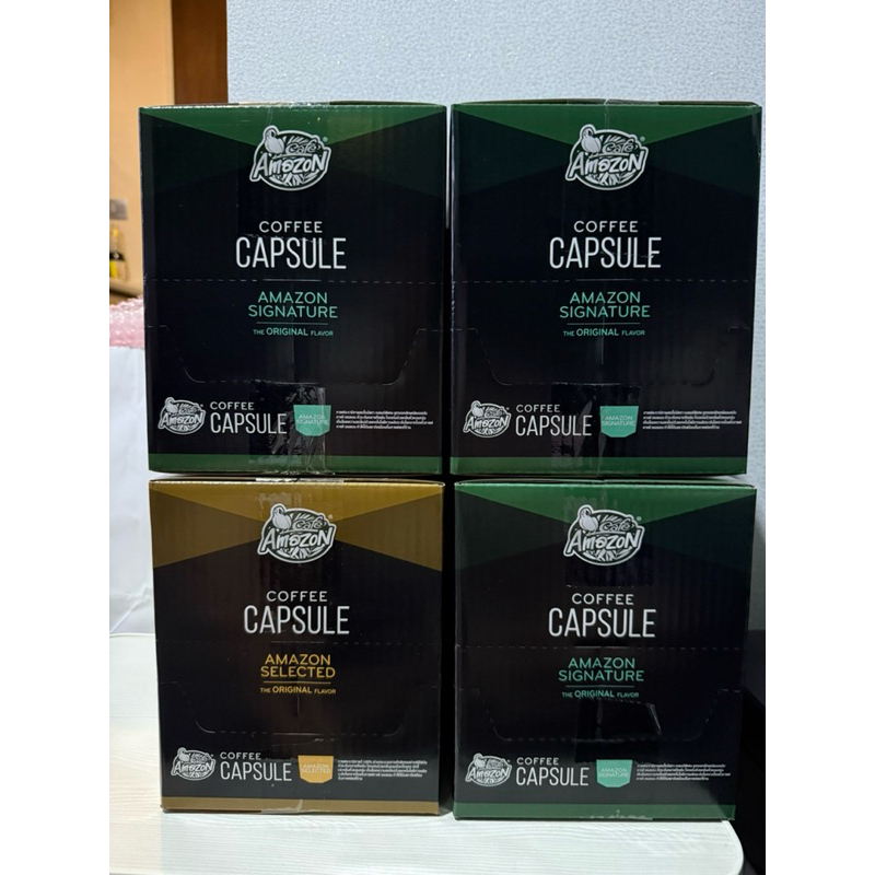 กาแฟแคปซูลอเมซอน Amazon capsules ยกลัง 12 กล่อง 120 แคปซูล ของแท้💯