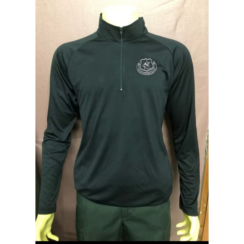 เสื้อคอซิปแขนยาว สกรีน ตรา ตชด.