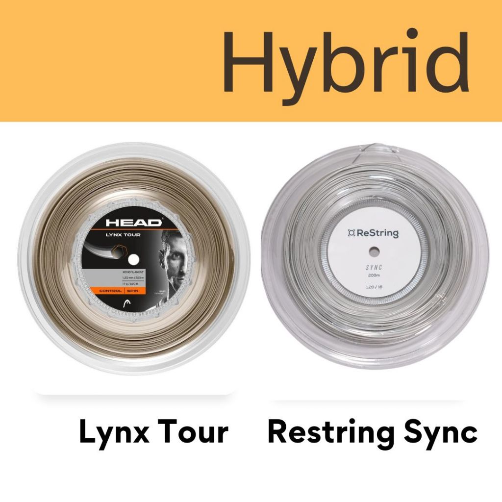 เอ็นเทนนิสไฮบริด Head Lynx Tour / Restring Sync (ตัดแบ่ง)