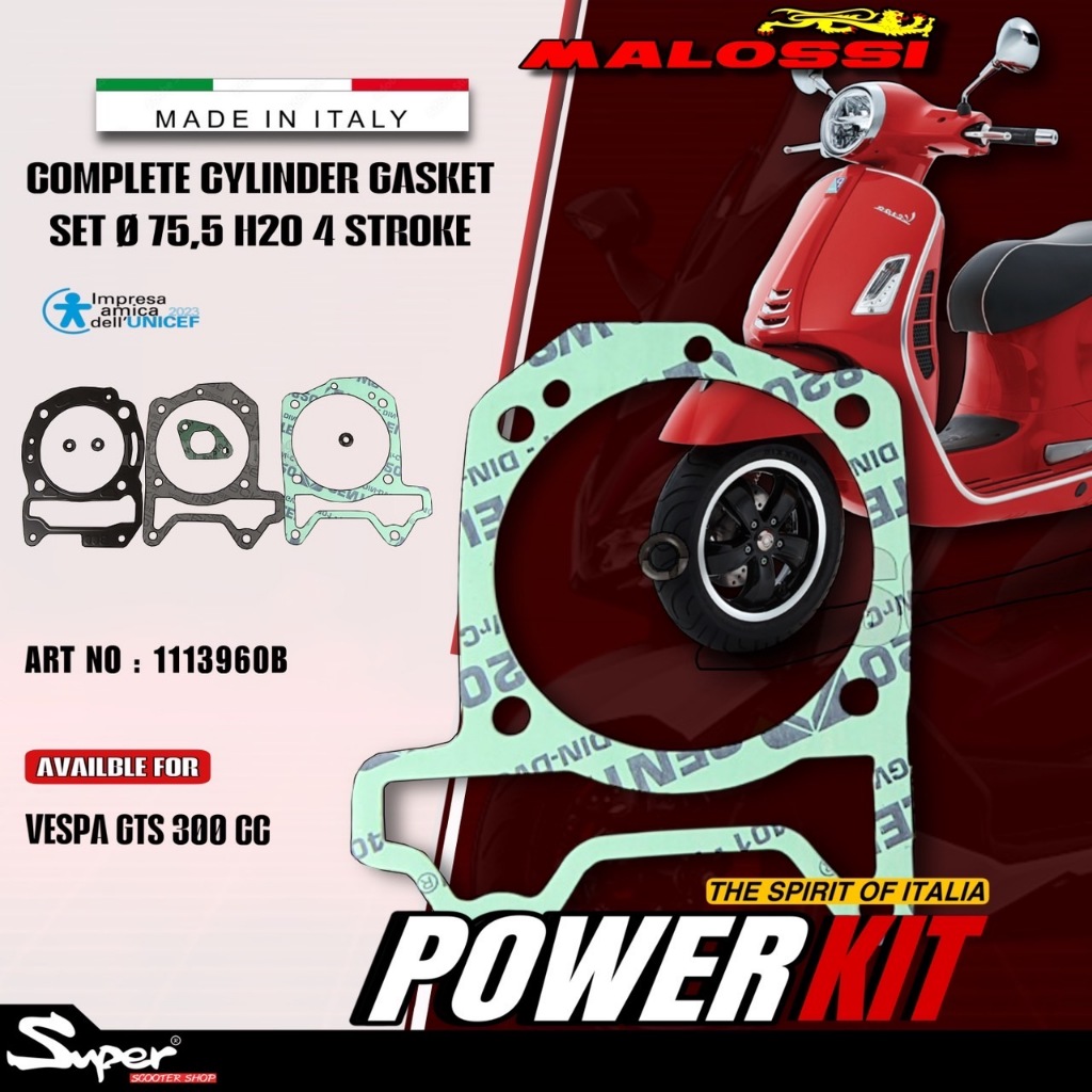 ชุดปะเก็นเสื้็อสูบ MALOSSI  รุ่น GTS 300 CC   CODE : 1113960B