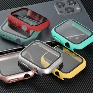 เคส watch & ฟิล์มกระจกในตัว case สําหรับ watch 11 10 9 8 Se 7 6 5 4 Se เคสกระจก ขนาด 41/40mm 44/45/46มม เคสแอปเปิ้ลวอชร