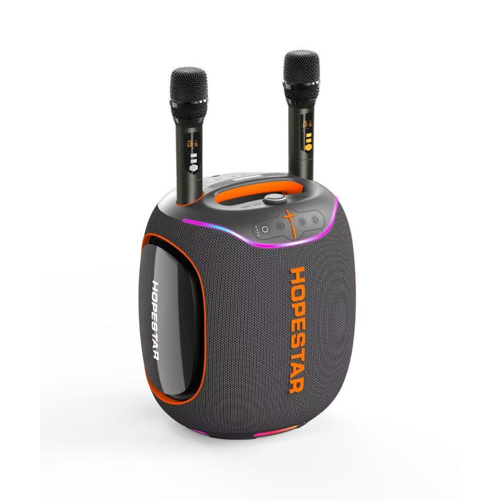 Hopestar Party600 ลำโพงบลูทูธ 300วัตต์ พร้อมไมค์ลอย2อัน ปรับเสียงไมค์ได้ มีไฟRGB ของแท้100%