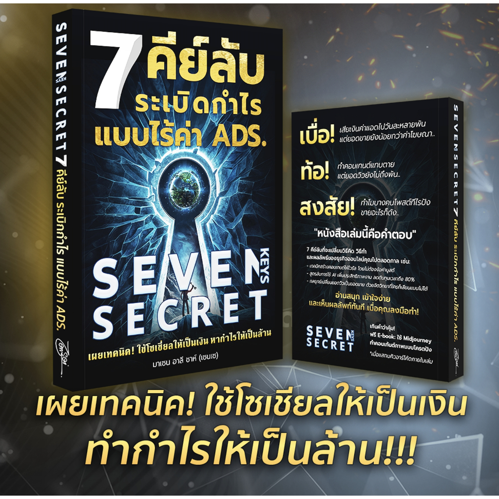 หนังสือ 7 คีย์ลับระเบิดกำไรแบบไร้ค่า ADS. (7 Keys Secret)