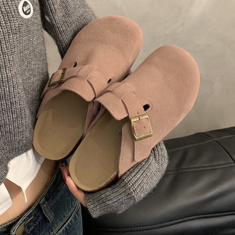 BeemoryNew Collection รองเท้าแบบสวม สไตล์ y2k หนังกำมะหยี่เทียม ดูดีมากก กำลังฮิต มาแรงในตอนนี้