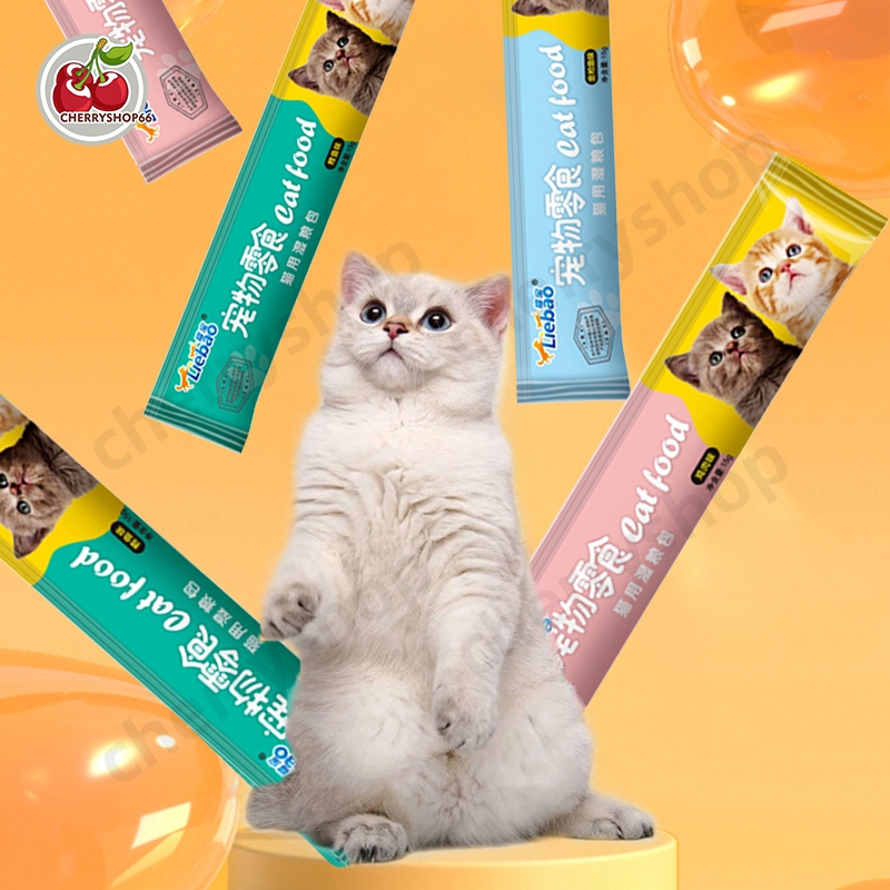 15 g แมวเลีย 100 ซอง ขนมแมวเลีย ขนมเเมวเลีย แสนอร่อย รสชาติอร่อยถูกใจน้องแมว - รูปที่ 4