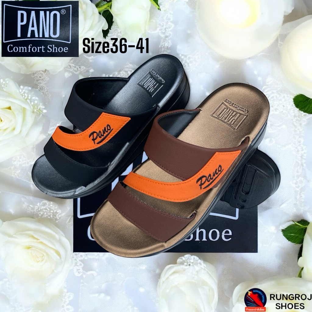 รองเท้าแฟชั้นผู้หญิงแบบเบสิคE03-B11พื้นPUสวยแบบสบายๆ2สีน้ำตาลและดำSize36-41สไตร์เรียบงาย - รูปที่ 2