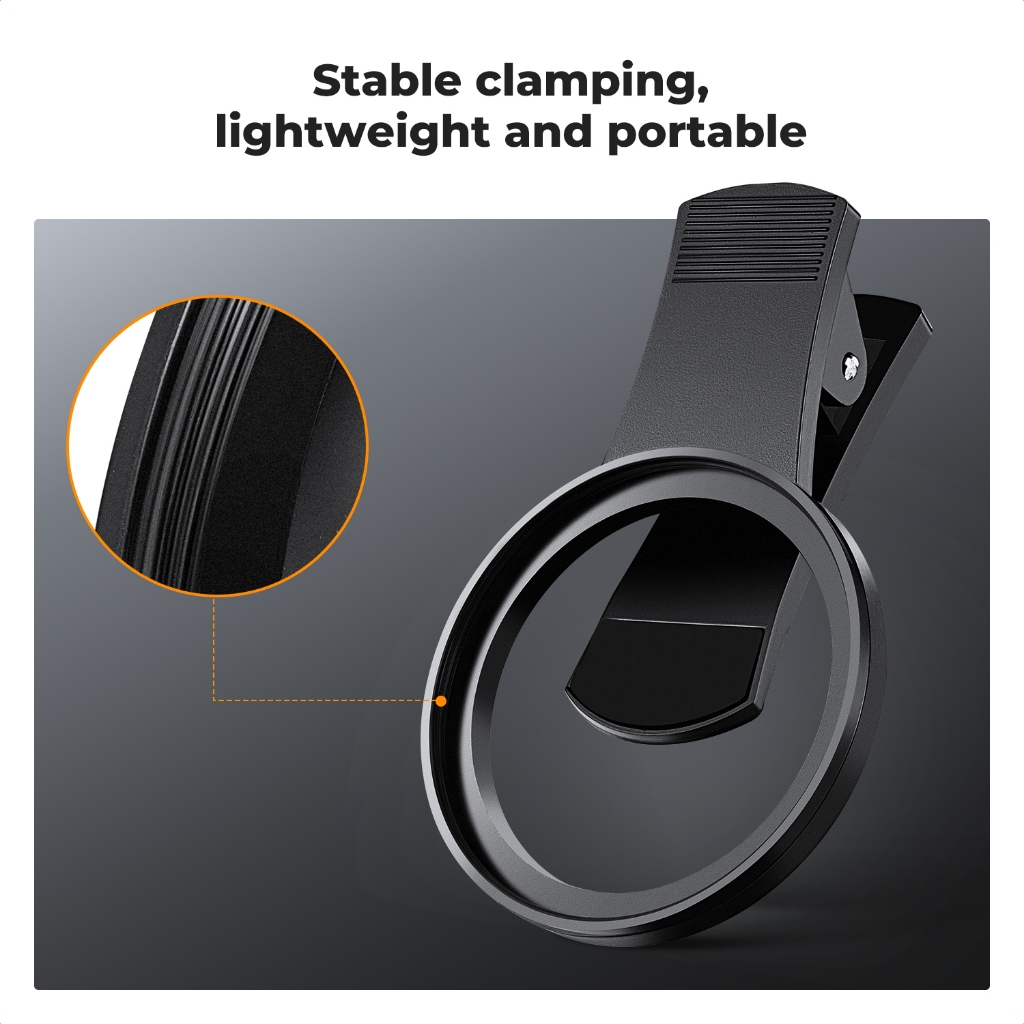 K&F CONCEPT 67mm mobile Phone clip black soft 1/4Filter mobile phone CPL Filter mobilePhone NDFilter