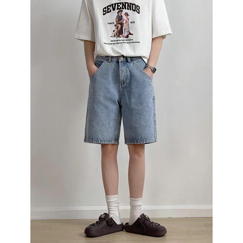 NEW กางเกงยีนส์ขาสั้นผู้ชาย แฟชั่นเกาหลี ใส่สบาย