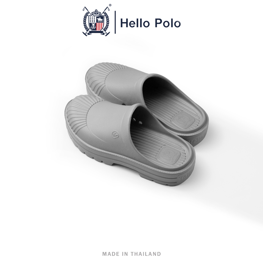 Hello Polo รองเท้าเปิดส้น รองเท้าแตะชาย รองเท้าแตะนุ่ม พื้นหนา กันลื่น เบาสบาย พื้นนุ่มมาก แฟชั่นฤดูร้อน ลำลอง HP8045