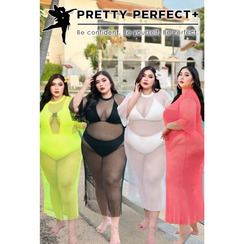เดรสตาข่ายสุดเซ็กซี่ สวยปัง สวยแซ่บ ใครใส่ก็เลิศ ใส่เที่ยว ไปทะเล summer minidress พลัสไซส์ เสื้อผ้าสาวอวบอ้วน ไซส์ใหญ่
