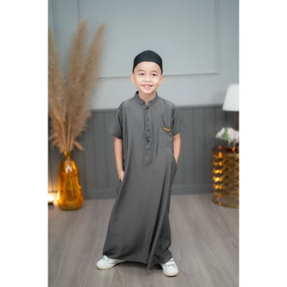 โต๊ปเด็กผู้ชาย แขนสั้นเนื้อผ้าใส่สบาย เหมาะกับผิวเด็ก ทรงสวยระบายอากาศได้ดี BA50วาริสมุสลิม