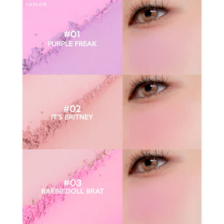 (กดในไลฟ์ลด40%)LA GLACE BRATTITUDE TWO TONE POWDER BLUSH บลัชฝุ่นทูโทนลากลาส 6 สี บลัชออนะคะ