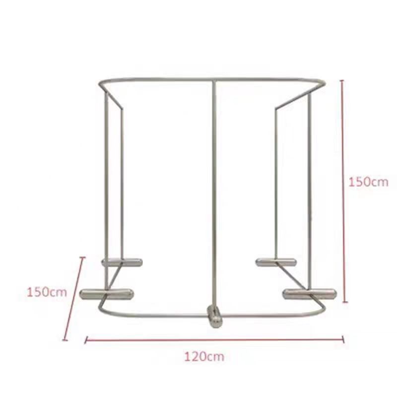 🌟พร้อมส่ง🌟ราวสแตนเลส304-ความหนา1.0 ราวโค้ง ราวเข้ามุม กว้า120ยาว120-150สูง160ซม. - รูปที่ 4