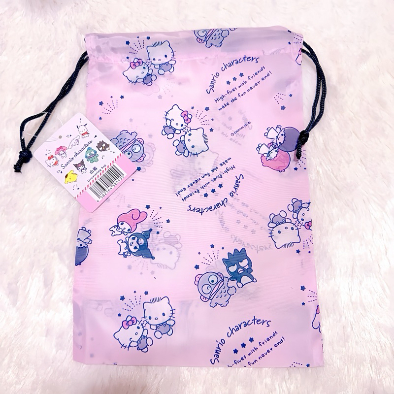 [อัปเดตลายใหม่💖] กระเป๋าผ้าหูรูดลาย Sanrio Characters 21x31ซม (จุของได้เยอะ) สินค้าลิขสิทธิ์เเท้ หิ้วจากญี่ปุ่น 🇯🇵