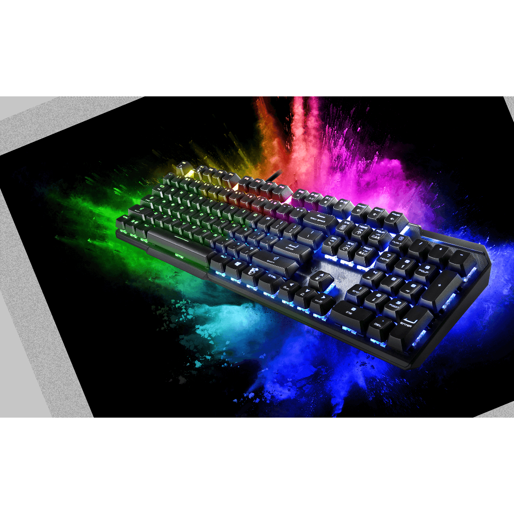 KEYBOARD (คีย์บอร์ด) MSI VIGOR GK50 ELITE KAILH BLUE (BLUE SWITCH) (RGB LED) (TH/EN)