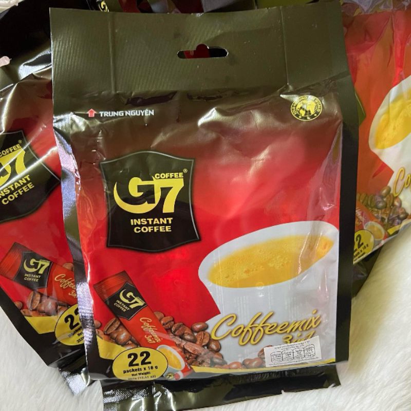 4 ห่อ กาแฟ เวียดนาม แท้ จี7 G7 vietnam 3in1 coffee หอม คอกาแฟ เข้มข้นมาก 22 ซอง