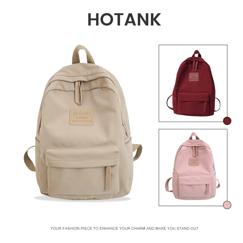 HOTANK กระเป๋าเป้ กระเป๋าเป้มินิมอล กระเป๋าเกาหลี มี 4 สี