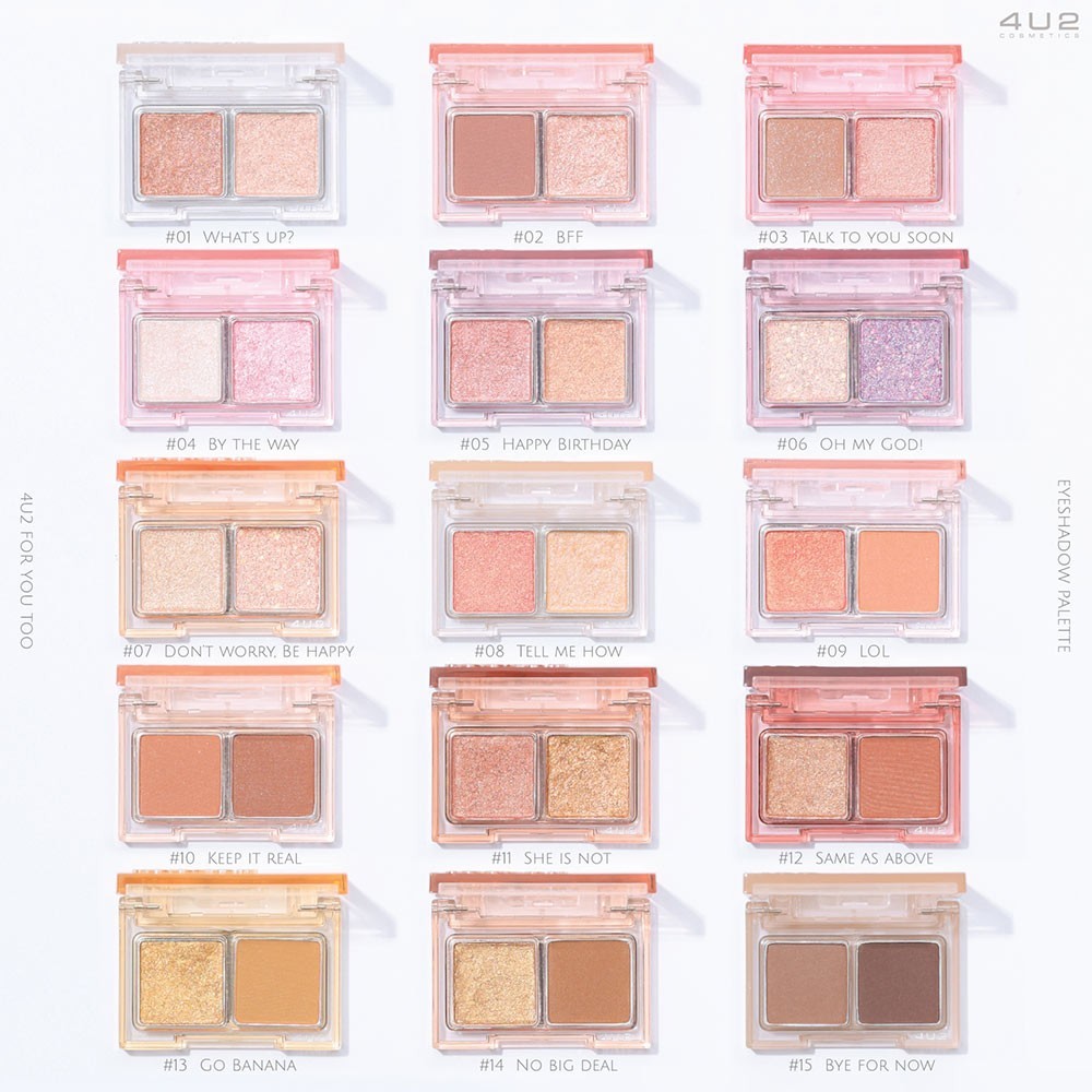 4U2 FOR YOU TOO EYESHADOW 1.8g อายแชโดว์ 2 เฉดสี ตลับมินิ