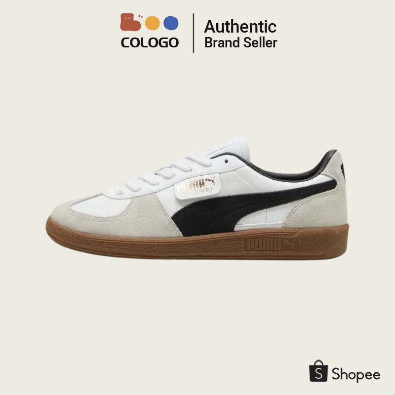 ของแท้ 100% PUMA Palermo Leather Unisex รองเท้าหุ้มข้อต่ำ 396464-01