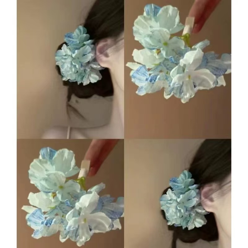 GPT-กิ๊บติดผมแบบคู่ ลายดอกไม้เทศกาลสงกรานต์ สีสันสดใส มาใหม่