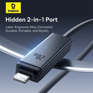 Baseus สายชาร์จเร็ว แบบถอดหัวได้ รุ่น Versatile Two-for-Two Fast Charging Cable U+C to C+L 60W 1m