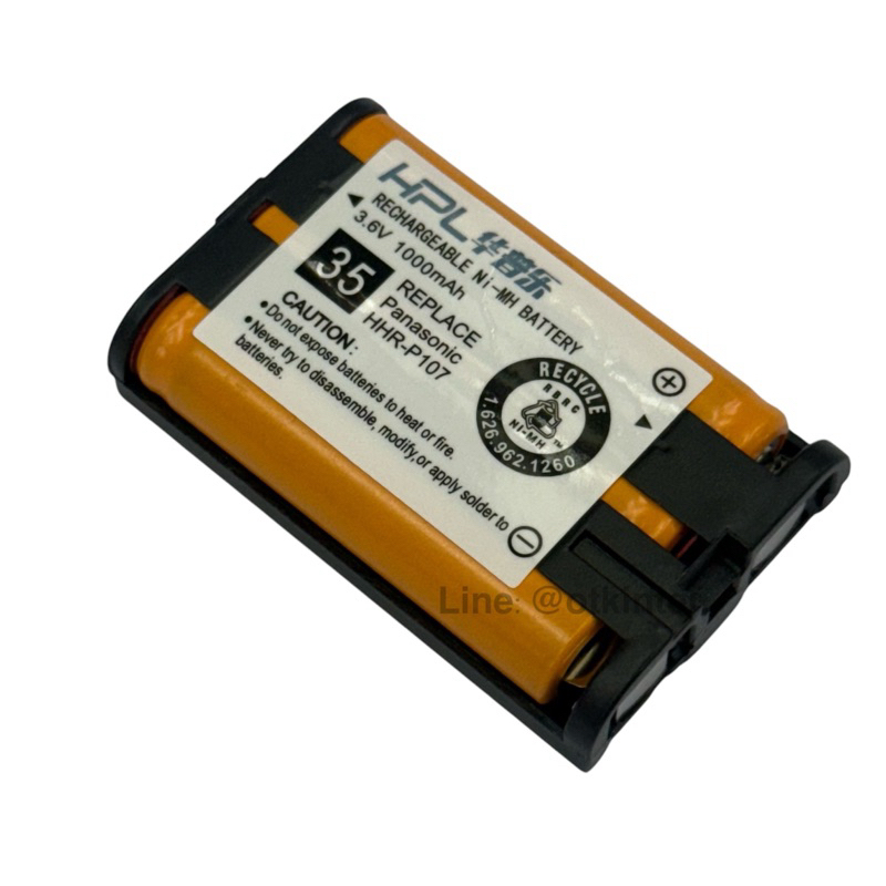 HHR-P107 TYPE35 3.6V 1000mAhสำหรับถ่านโทรศัพท์บ้าน 1 ก้อน
