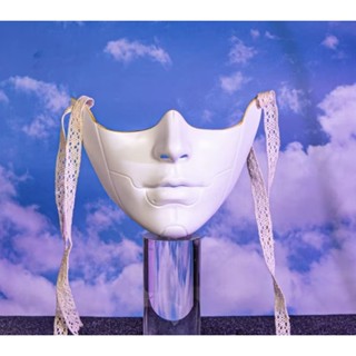 หน้ากากครึ่งหน้าปิดปาก สไตล์อนิเมะ พร็อพถ่ายรูปเก๋ๆ เน็ตไอดอ…