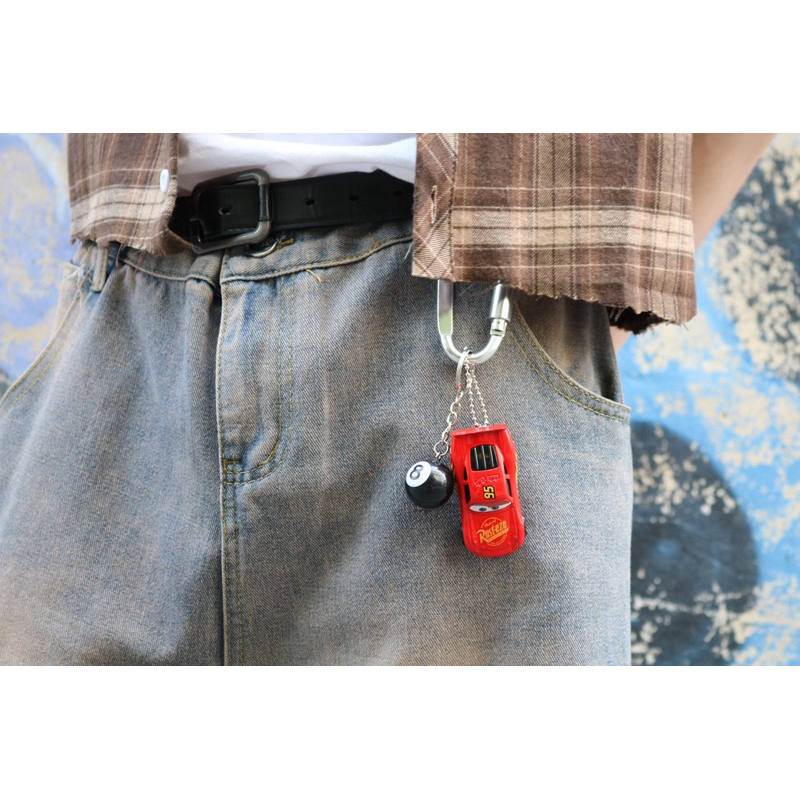 🔥 พวงกุญแจ McQueen พร้อมส่ง 🚗 ห้อยกระเป๋า/กางเกง (มีหลายสี) รูปที่ 2
