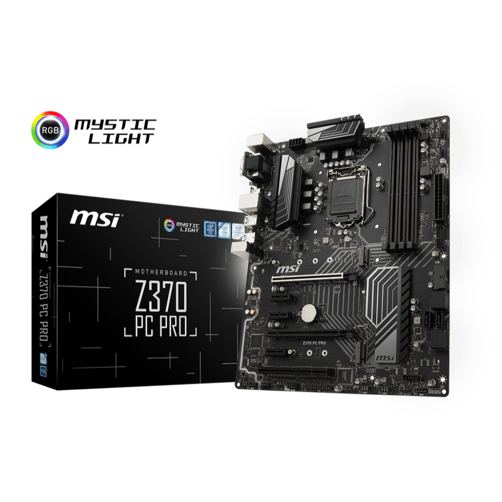 MAINBOARD  1151 g8-9  MSI Z370 PC PRO ไม่มีกล่อง ไม่มีฝาหลัง ใช้งานปกติ ประกันร้าน **มีตำหนิ