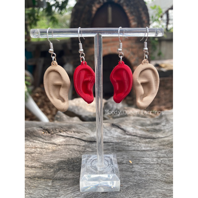 ต่างหูใบหู (Ears Earring) 👂งานปริ้นท์ 3D พร้อมส่ง