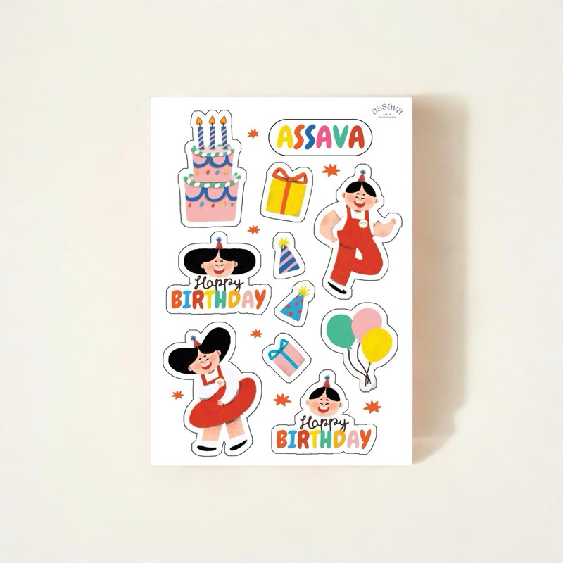 Happy Birthday Sticker by Assava 🎂👦🏻👧🏻