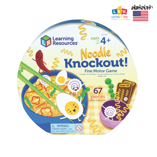 [อายุ 4+] ราเม็งฝึกกล้ามเนื้อมัดเล็กและการจำแนก (Noodle Knockout : Fine Motor Game) [Learning Resources]