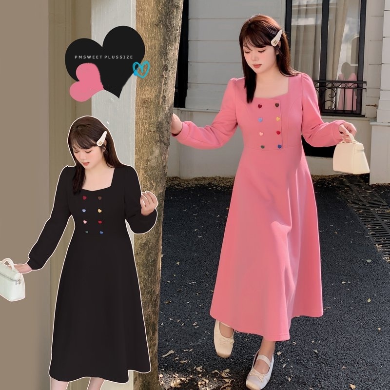 [ 🔥อกถึง 50" ] : PMP2382 : พรีออเดอร์ เสื้อผ้าผู้หญิงไซส์ใหญ่ คอเหลี่ยม สไตล์ฝรั่งเศส