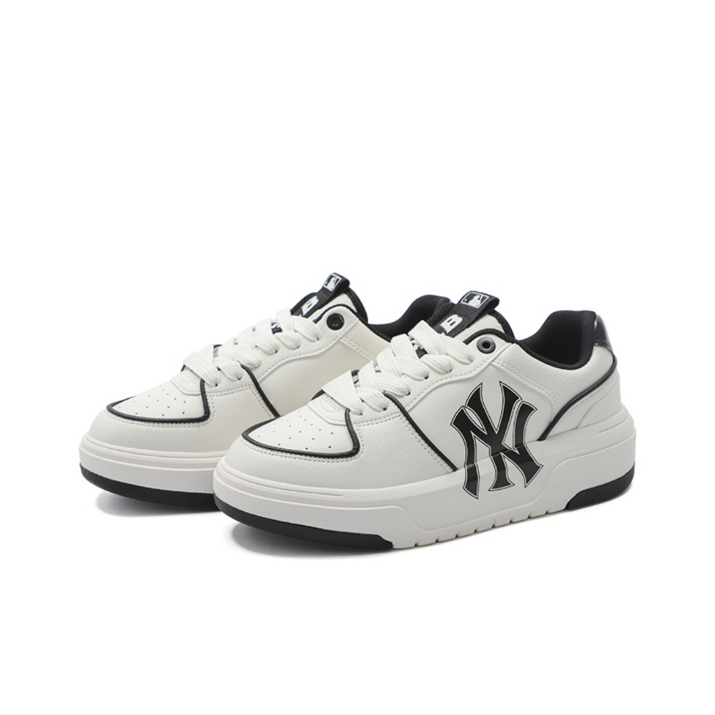 【ของแท้%100】MLB Chunky Liner Sneakers รองเท้าผ้าใบ รุ่น รองเท้าลำลอง-ขาว จัดส่งที่รวดเร็ว