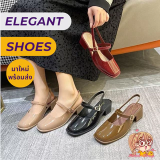Anna shop รองเท้าแมรี่เจน สไตล์ผู้ดีอังกฤษ ส้นหนา สุดฮิต รองเท้ามาใหม่ พร้อมส่ง (แนะนำให้ซื้อเพิ่มอีก 1 ไซส์) T327