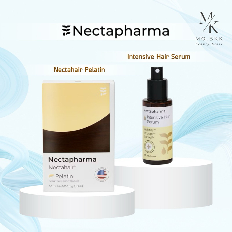 Nectapharma Intensive Hair Serum / Nectahair Pelatin Necta วิตามินจบปัญหาร่วง ลดการหลุดร่วงของเส้นผม