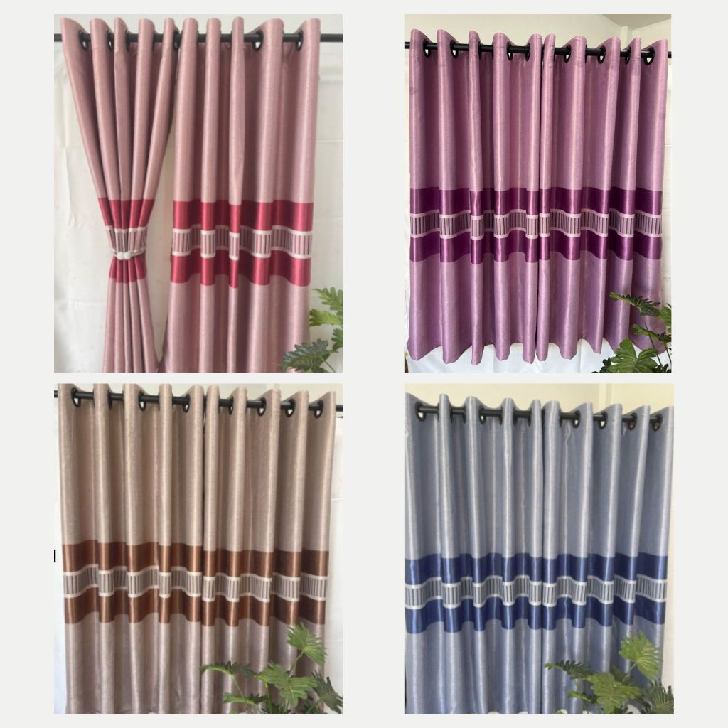ผ้าม่านสำเร็จรูป ทูโทนสีสดใส สำหรับหน้าต่าง 6 สี พร้อมจัดส่ง