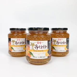 🍊 Honey Citron Tea 🍊 580g ชาส้มยูสุเกาหลีแท้ ผสมน้ำผึ้ง วิตามินซีสูง นำเข้าจากเกาหลี 꽃샘 유자차
